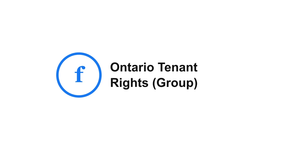Ontario Tenant Rights Facebook group